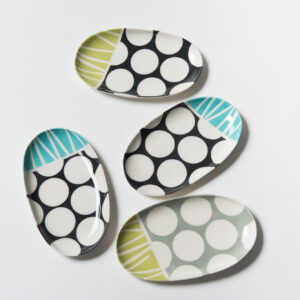 Dot Oval Tasting Plate